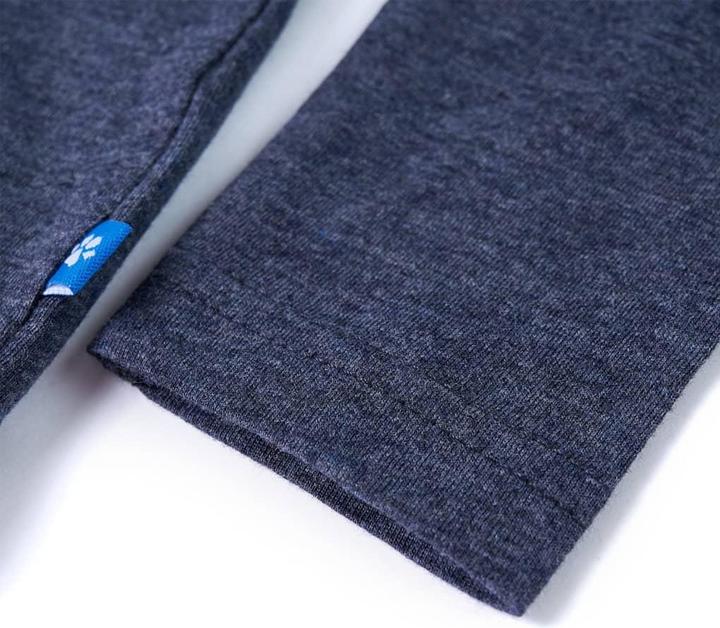 Actual product image VidaXL Children's long-sleeved shirt dark blue melange 92,Material: 100 (92)