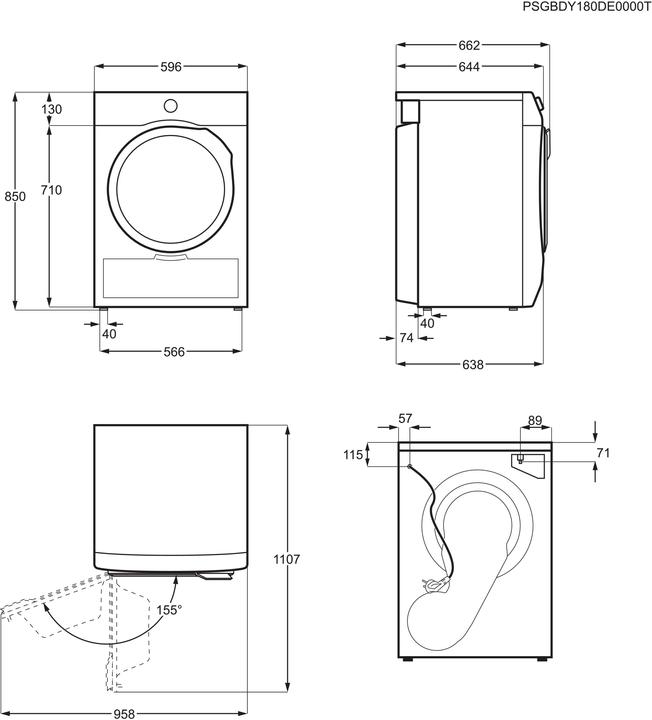 Immagine prodotto AEG TB5051TW (8 kg, A sinistra)