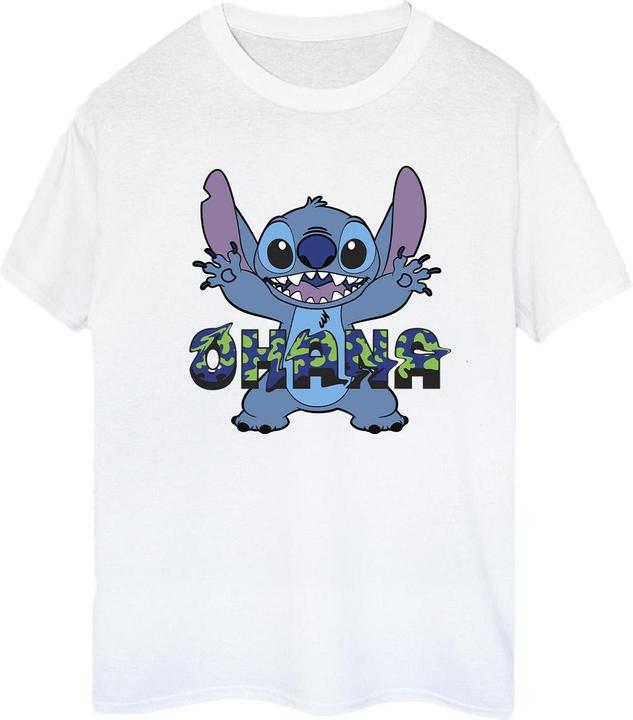Immagine prodotto Disney Lilo And Stitch Ohana Blue Glitch Maglietta Ampia Donna (L)