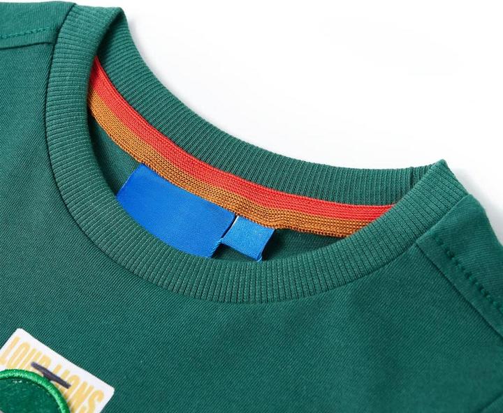 Actual product image VidaXL Children's long-sleeved shirt green 104,Material: 100 (104)