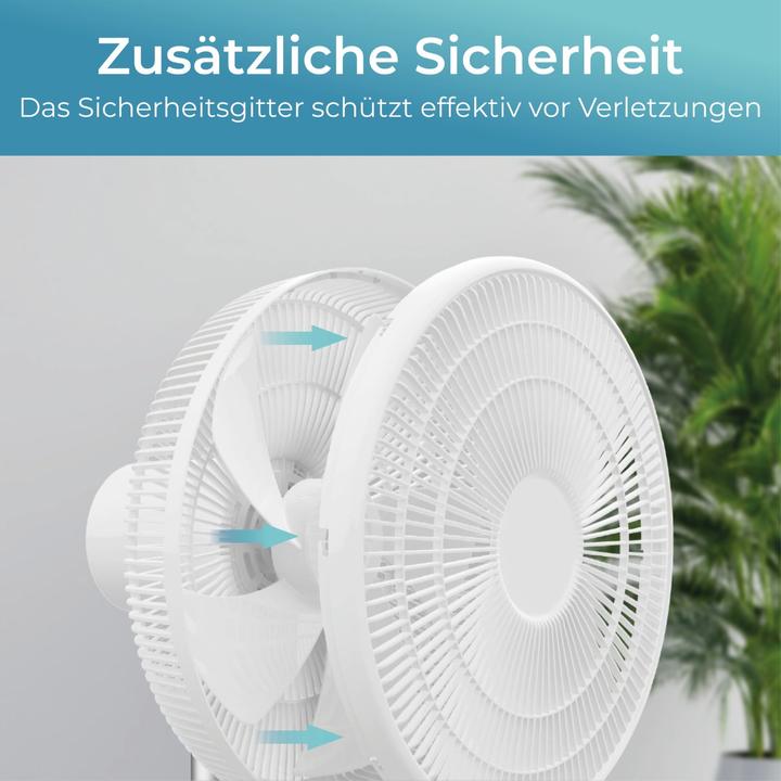 Image du produit KLAMER Silent Ventilator mit Fernbedienung, 12 Geschwindigkeitsstufen, autom. 90° Oszillation (57.90 dB)