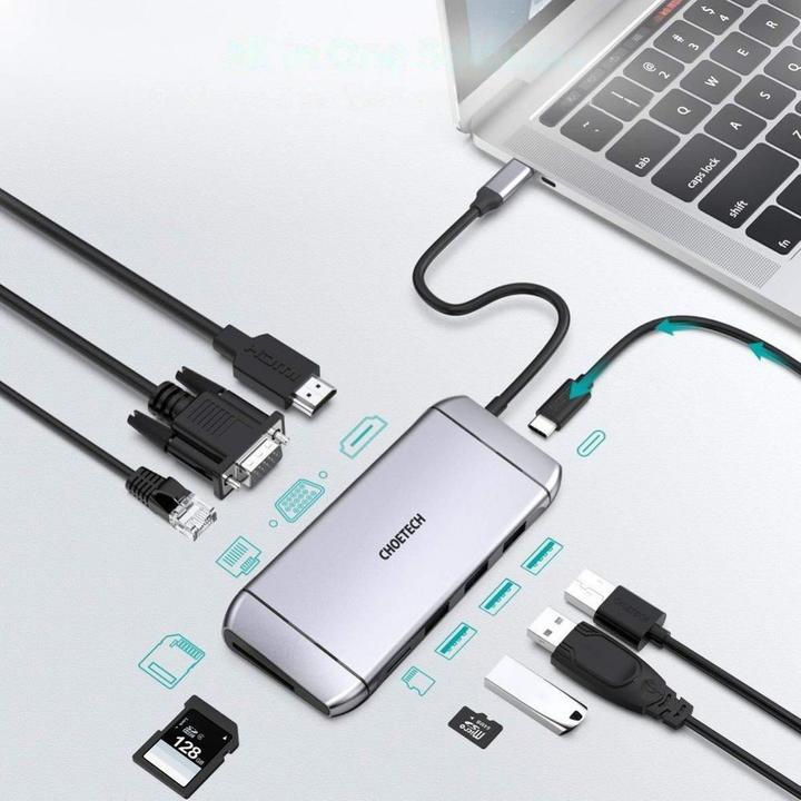 Produktbild Choetech HUB-M15 (USB-C, 9 Ports)