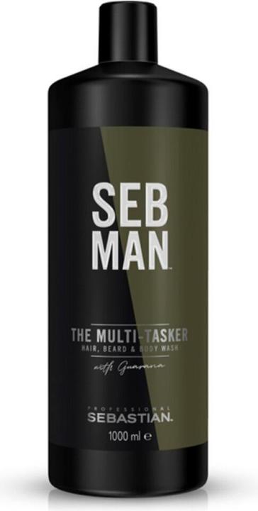 Actual product image Sebastian SEB MAN - The Multitasker Hair Beard & Body Wash (1000 ml, Liquid shampoo)
