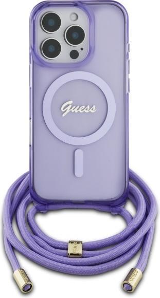 Image du produit Guess GUHMP16XHCTSGNSU iPhone 16 Pro Max 6.9" fioletowy/pourpre hardcase Cord Cord Script MagSa