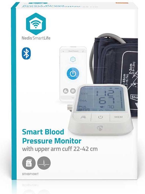 Actual product image Nedis SmartLife Blood Pressure Monitor | Arm | Bluetooth | LCD Display | 22 - 42 cm | Display of (Blood pressure monitor upper arm)