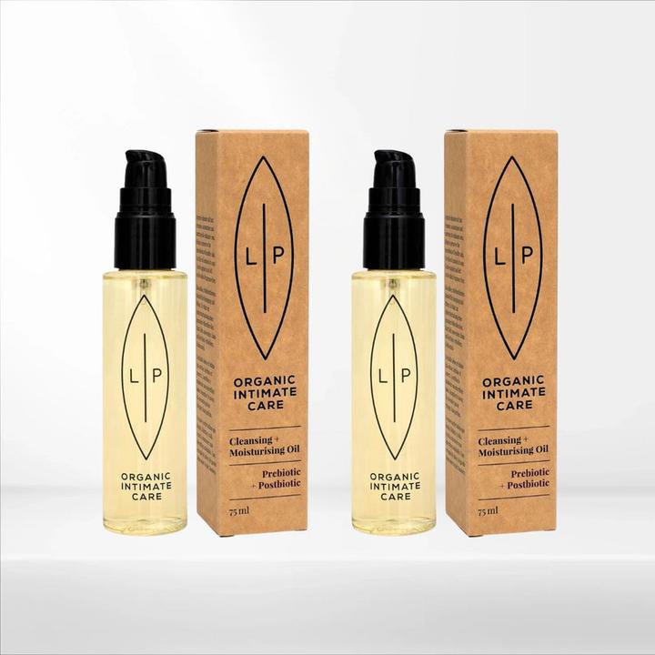 Lip Intimate Care Reinigendes und pflegendes Intimöl Prä- & Postbiotisch Duo (150 ml, Intimöl)