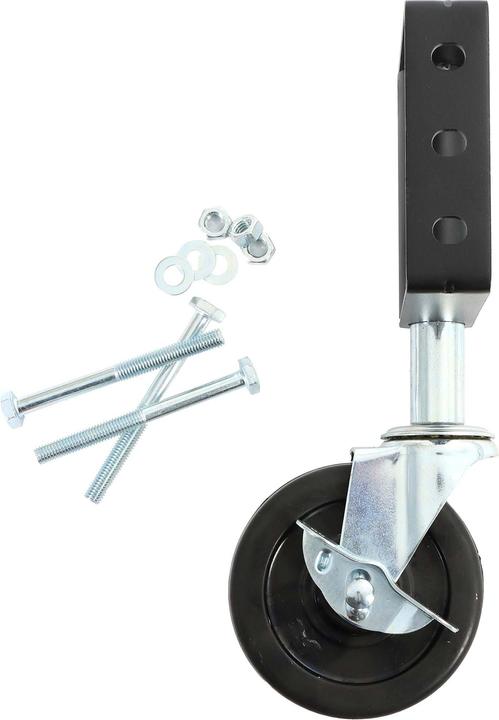 Produktbild Wiltec Torrolle bis 100kg Bremse Schiebetorrolle Gummirad Laufrolle Schiebetor