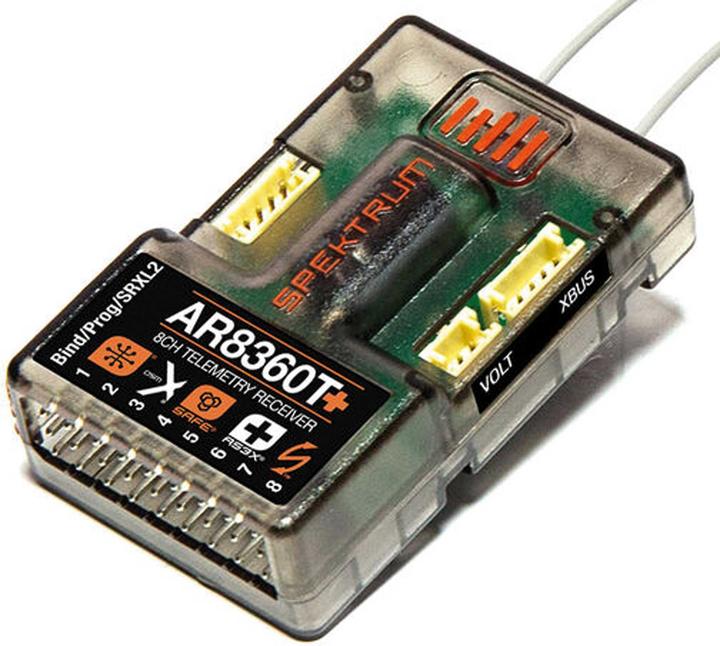 Actual product image EMPFÃ„NGER AIR AR8360T+ 8CH DSMX Integrated Telemetry AS3X+ & SAFE