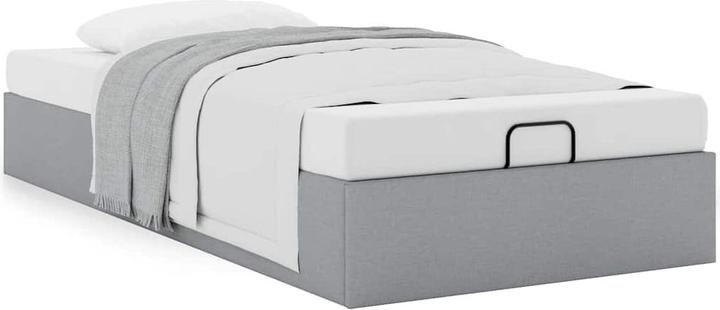 VidaXL Ottoman-Bett ohne Matratze Hellgrau 90x200 cm Stoff (90 x 200 cm)
