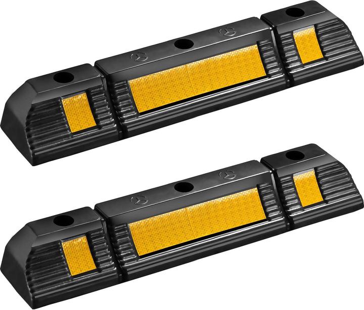 Immagine prodotto Wiltec Radstopper 60x12x8cm 2x Einparkhilfe Gummi Anfahrschutz Parkhilfe Garage