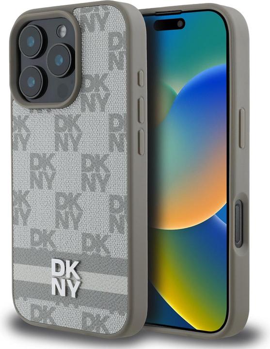 Actual product image DKNY Checkered Pattern and Stripe Case (Apple iPhone 16 Pro Max)