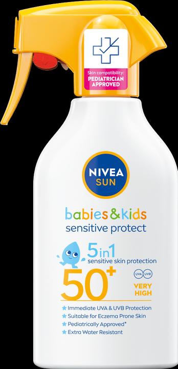 NIVEA Babies & Kids Sensitive Protect (Sonnenspray, SPF 50, 270 ml, 500 g)