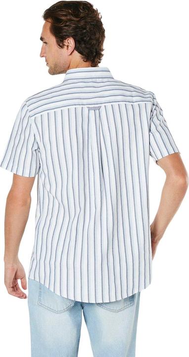 Actual product image Universal Textiles Mens Twin Stripe Oxford Short-Sleeved Shirt (S)