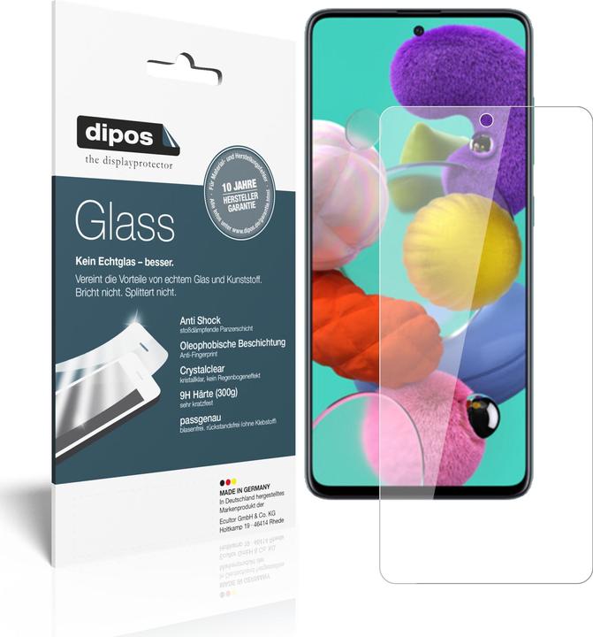 Produktbild Dipos Displayschutz Anti-Shock (2 Stück, Samsung Galaxy A51)