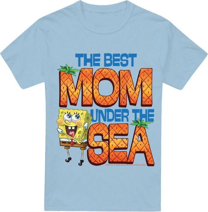 Actual product image Spongebob Squarepants Mens Best Mom Under The Sea Mothers Day T-Shirt (M)