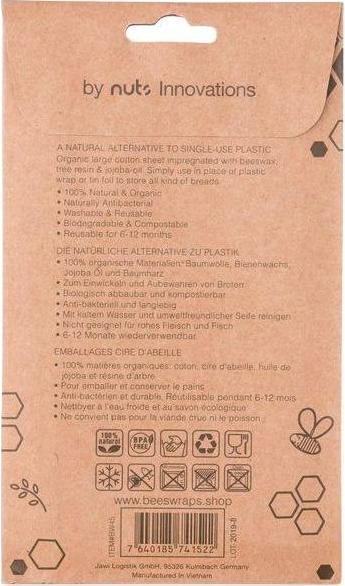 Produktbild Nuts Pflanzenwachstuch vegan, 3er Set,30x30,25x25,20x20 cm (3 x)