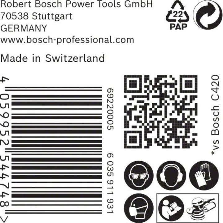 Actual product image Bosch Professional Zubehör Expert C470 Sandpaper multi-hole for random orbital sander, 150 mm, G 60, 50 pcs. (60)