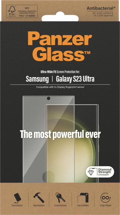 Produktbild PanzerGlass Ultra Wide Fit (1 Stück, Samsung Galaxy S23 Ultra)