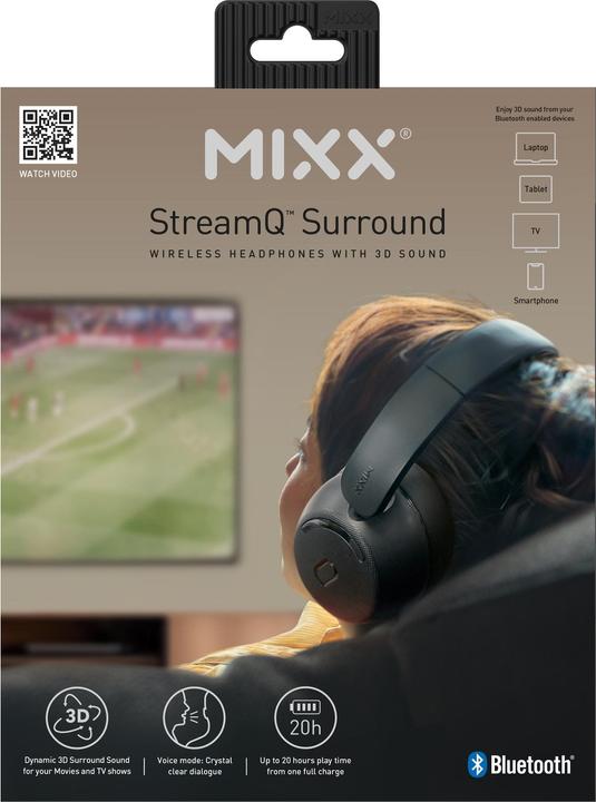 Actual product image Mixx StreamQ Surround TV Media headphones black (40 h, Cable)