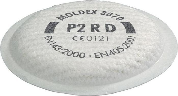 Produktbild Moldex Partikelfilter 807001 EN 143:2000 + A1:2006 P2 R D f. Serie 8000 (Atemschutzmaske Ersatzfilter)