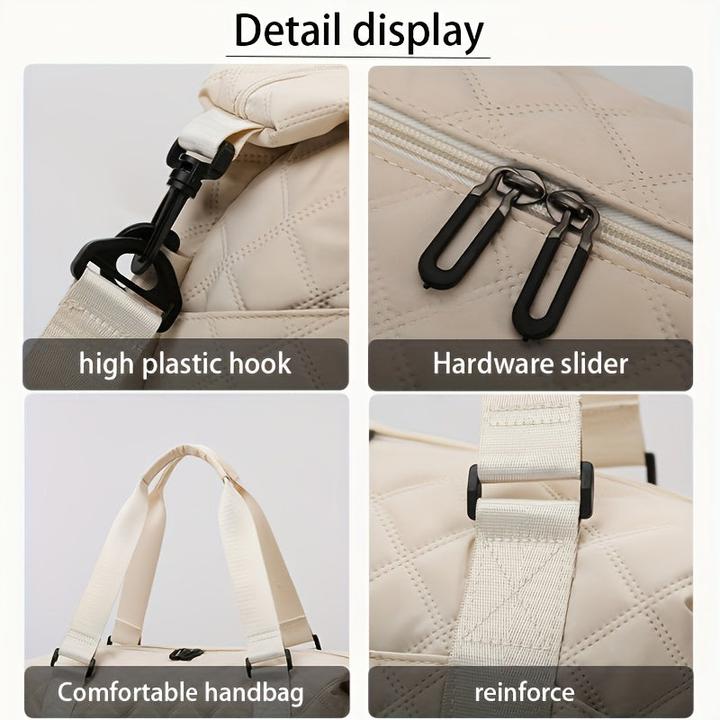 Produktbild Only-Bags.Store Grosse Kapazität Travel Duffle Bag mit Argyle-Muster, solide Farbe, Overnight Tote mit