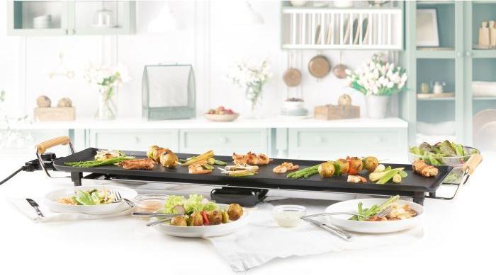 Produktbild Domo DO8313TP Teppanyaki XXL 'Family & friends' - 90 cm - 1800 W - houtlook (DO8313TP) (EU-Stecker)