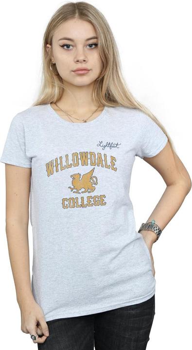Actual product image Disney Womens/Ladies Onward Willowdale College Cotton T-Shirt (XXL)