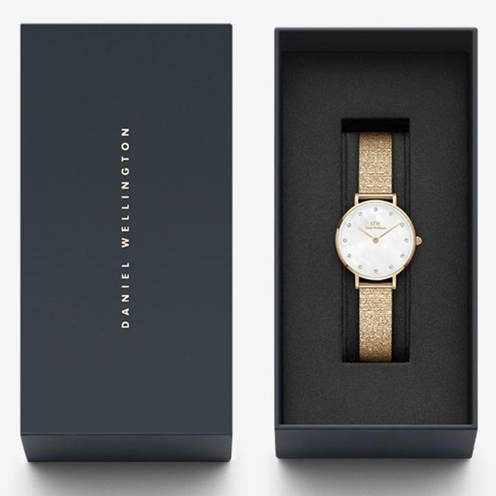 Immagine prodotto Daniel Wellington Classic Petite Lumine Pianoforte pressato Oro Bianco (Orologio da polso analogico, 28 mm)