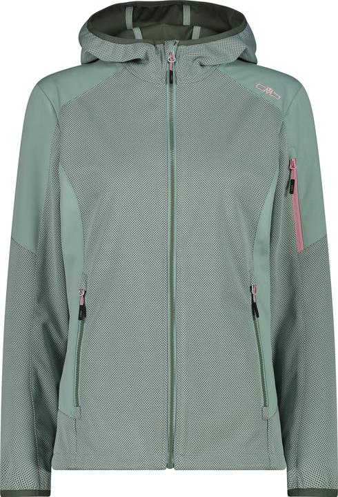 Actual product image CMP Campagnolo Women's Jacquard Softshell Jacket Zip Hood (40, M)