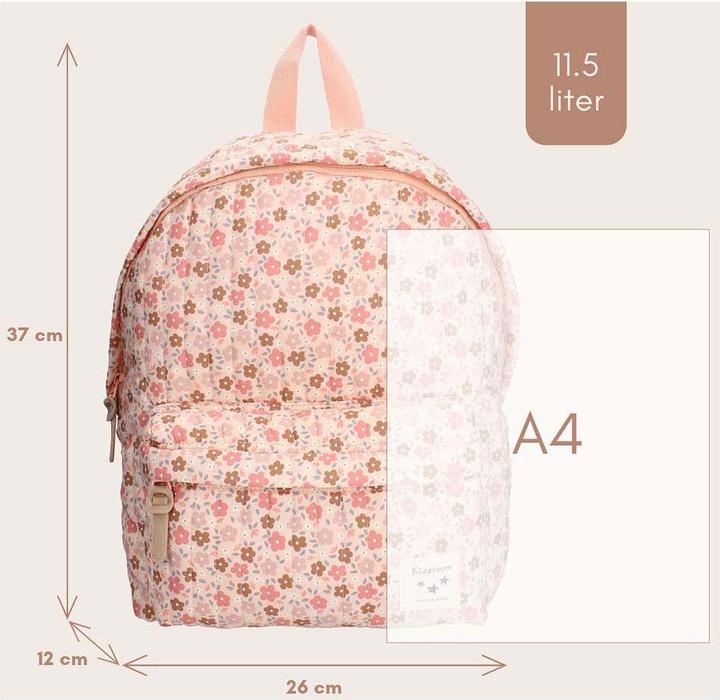 Kidzroom Lyon Magical Meadows Rugzak - Roze - Bloemen