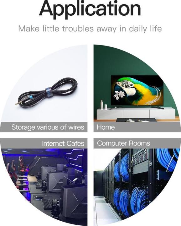 Actual product image Vention Cable Organiser Strap KAABI 3m Black (3000 mm, 1 pcs.)
