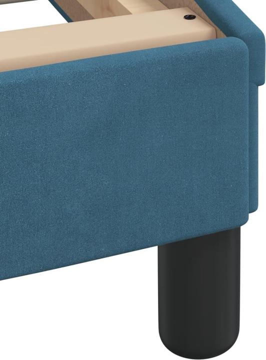 Image du produit VidaXL Lit Cadre de lit simple avec matelas Bleu 100x200cm Velours (100 x 200 cm)