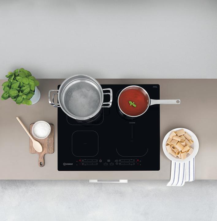 Produktbild Indesit IB 65B60 NE Schwarz Integriert 59 cm Zonen-Induktionskochfeld 4 Zone(n)