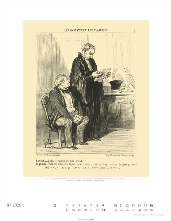 Immagine prodotto Honoré Daumier: Die Juristen Kalender 2026 (34 x 44 cm, Tedesco)