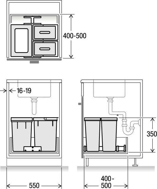 Actual product image Müllex Poubelle X-LINE X55 M17 (20 l)