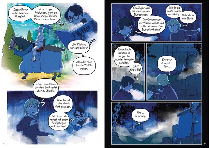 Actual product image Das magische Baumhaus (Comic-Buchreihe Band 2) - Der geheimnisvolle Ritter (German, Mary Pope Osborne, Jenny Laird, Kelly Matthews, Nichole Matthews, Loewe Graphix, Franziska Jaekel, 2022)