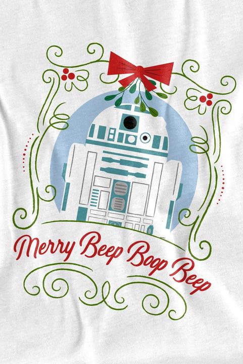 Produktbild Star Wars Merry Beep Boop Beep TShirt weihnachtliches Design (140)
