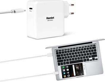 Immagine prodotto Hamlet 61W Type-C Charger alimentatore universale per notebook bianco (61 W)