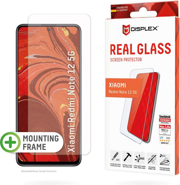 Image du produit Displex Real Glass, 2D Panzerglas (1 pièce(s), Xiaomi Redmi Note 12 5G, Xiaomi Poco X5, Xiaomi Redmi Note 12)