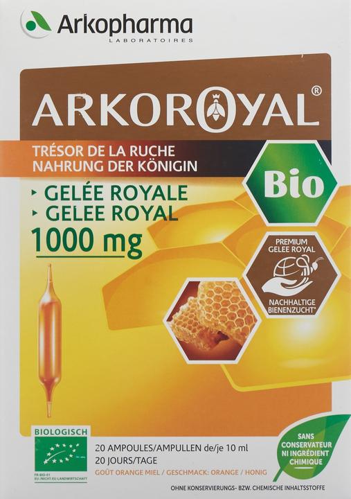 Produktbild Arkopharma Arkoroyal Bio Gelée Royal 1000mg (20 Stück, Ampulle, 385 g)