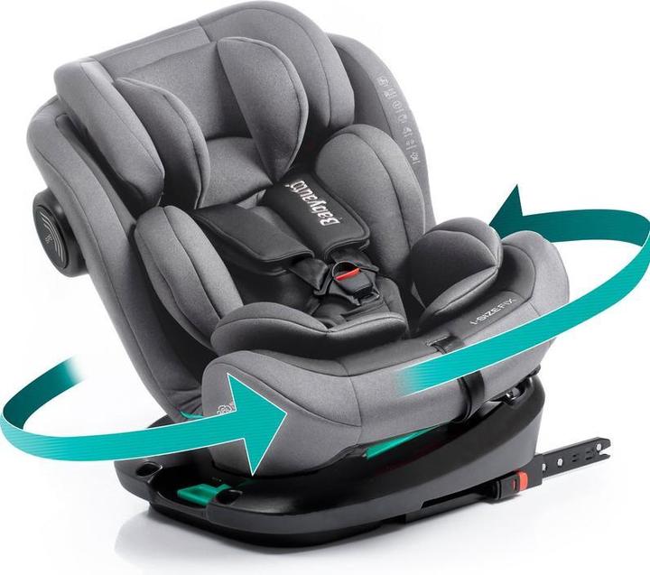 Babyauto Babyschale Torna I Größe |40-150 cm -0 -36 kg -0-12 Jahre |Farbe Moon Gray |Aktueller StandardGro (Babyschale, ECE R129/i-Size Norm)