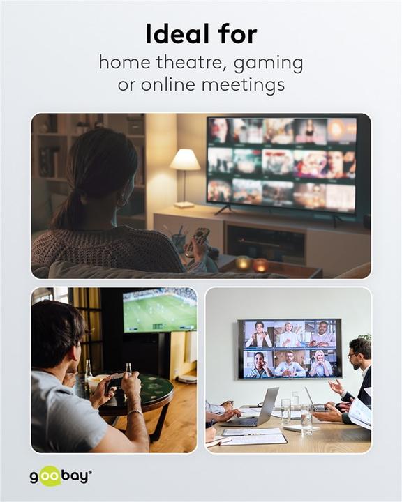 Image du produit Goobay Boîtier de commutation HDMI manuel 2 vers 1 4K @ 30 Hz