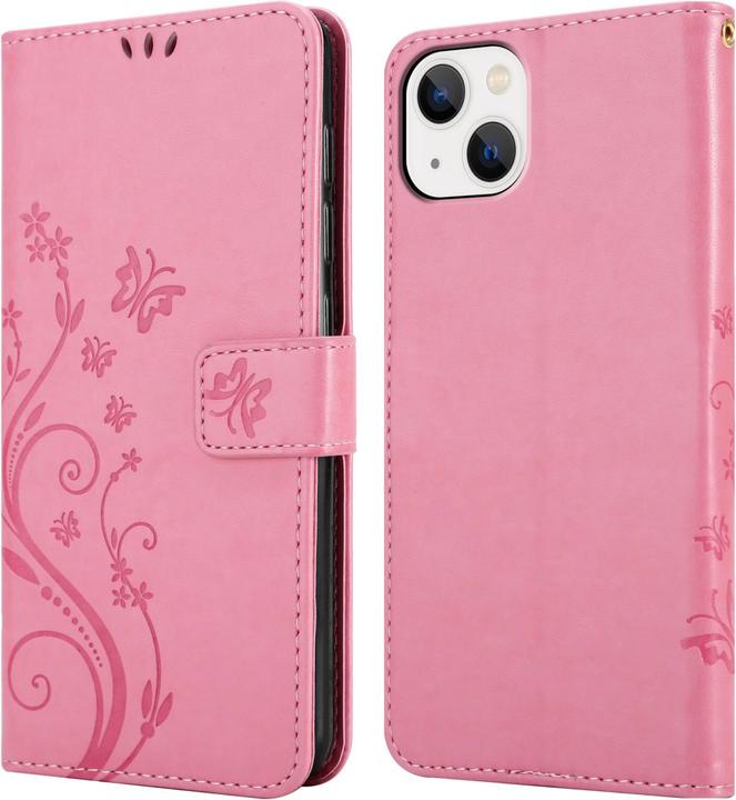 Actual product image Cadorabo Cover for Apple iPhone 14 in Flower Book Style (Apple iPhone 14)