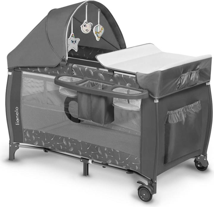Lionelo Sven Plus - Grown - Camping bed - 127x60cm - up to 15 kg - Set 2in1 - Co -sleeper