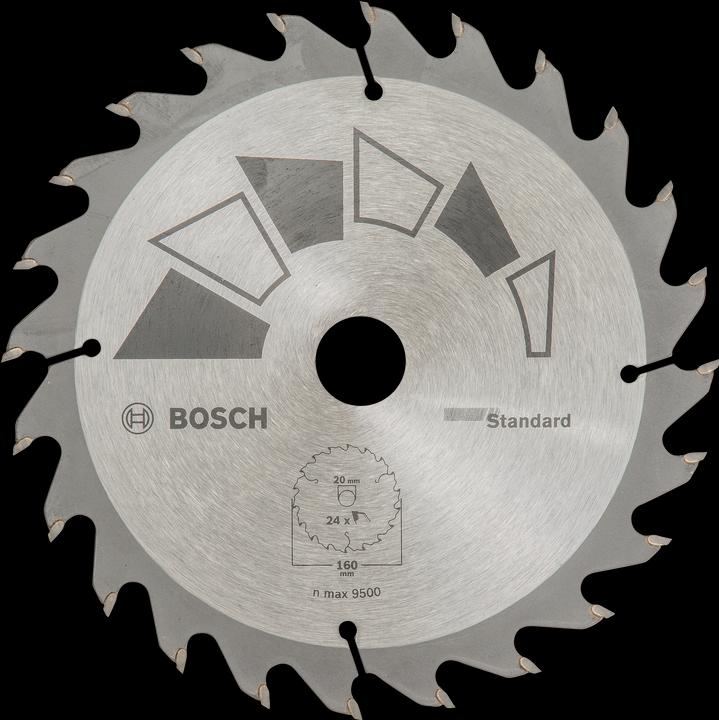 Bosch Professional Zubehör Kreissägeblatt STANDARD D= 160 mm Bohrung= 20 mm Z= 24