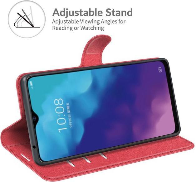 Actual product image MU Classic Litchi Leather Bookcover Series (ZTE Blade V2020 5G, ZTE Blade V30 Vita)