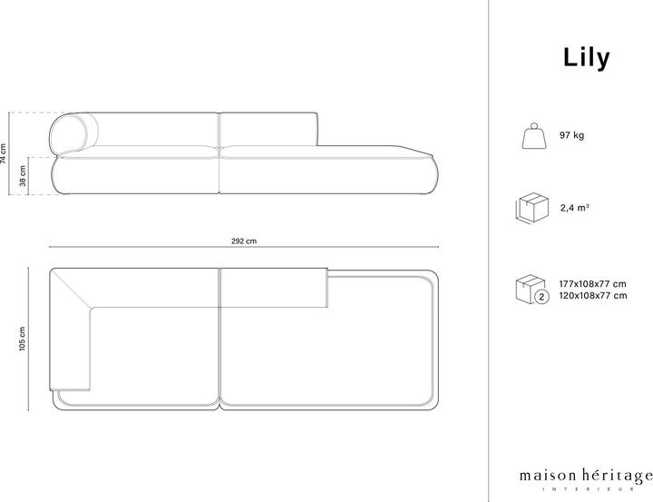 Produktbild Maison Heritage Lily (4-Sitzer, 2-Sitzer, 3-Sitzer)