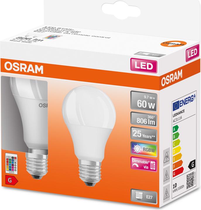 Produktbild Osram Led Retrofit (E27, 9.70 W, 806 lm, 2 x, G)