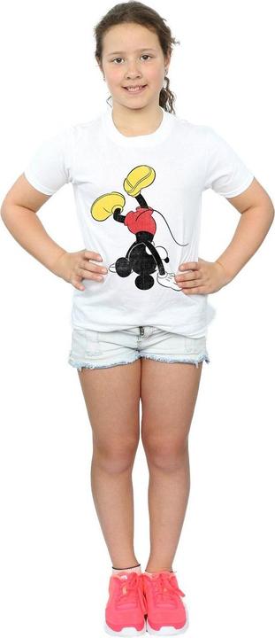 Actual product image Disney Girls Mickey Mouse Upside Down Cotton T-Shirt (116)