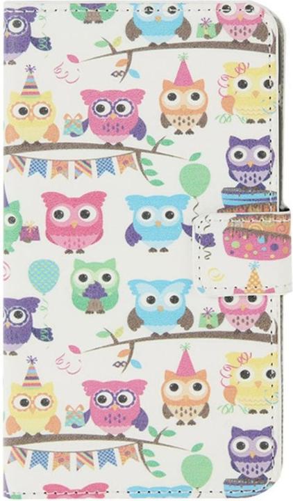 Produktbild König Design Handyhülle Tasche für Handy Sony Xperia E4 Bunte Eulen Party (Sony Xperia E4)